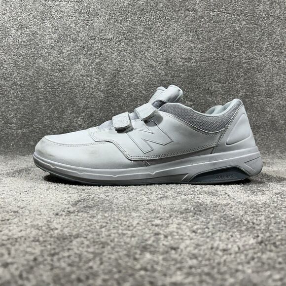 New Balance 813 MW813HGY Men\'s Size 15 Gray Leather Athletic Walking Shoes Used main image 7